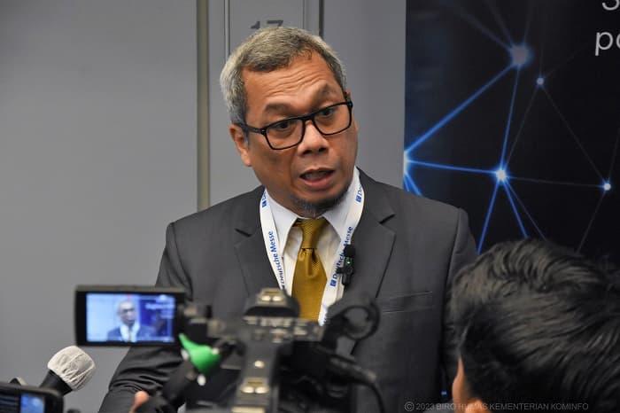 Usman Kansong selaku Direktur Jenderal Informasi dan Komunikasi Publik Kemenkominfo